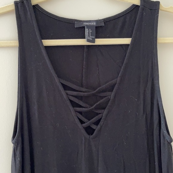 Forever 21 Black Mini Dress / Tunic Top - Small - Picture 2 of 2